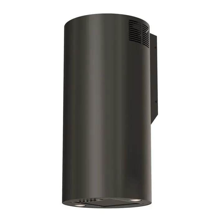 Hotte murale en acier inoxydable - MAAN - Elba WPB 731 - Noir - Diamètre 31 cm - Éclairage LED - Télécommande
