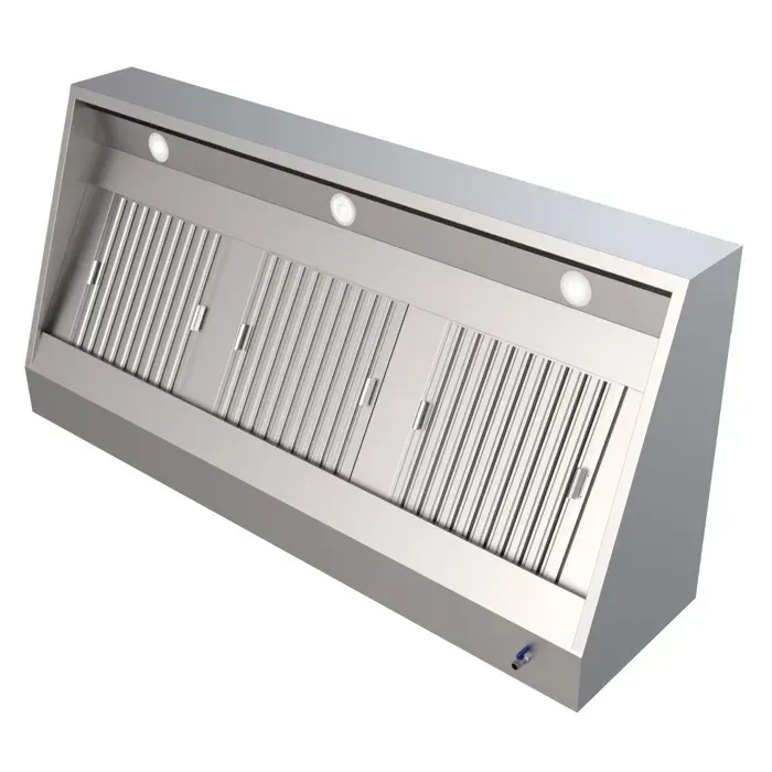 Hotte Murale Sans Moteur Profondeur 950 mm - L 1000 à 3000 mm - Combisteel - l- L1000- P- h