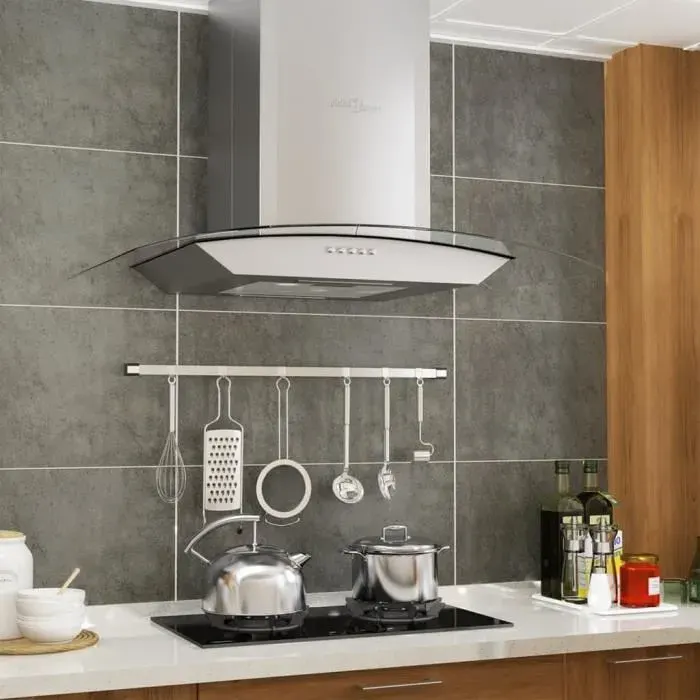 Hotte murale VIDAXL - 60 cm - Acier inoxydable - 756 m³/h - LED
