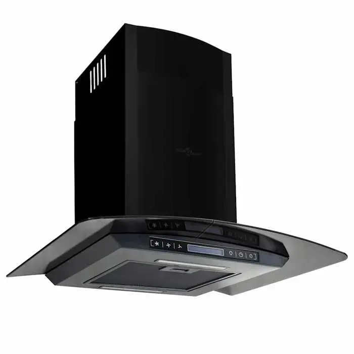 Hotte Murale - vidaXL - acier inoxydable - noir - 60 cm@ibz82w