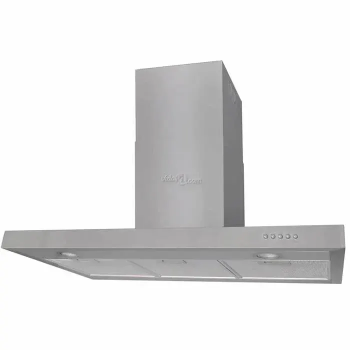 Hotte plate en acier inoxydable - vidaXL - 900 mm - Argent - 720 m³/h - Filtres à graisse lavables - 2 lampes LED