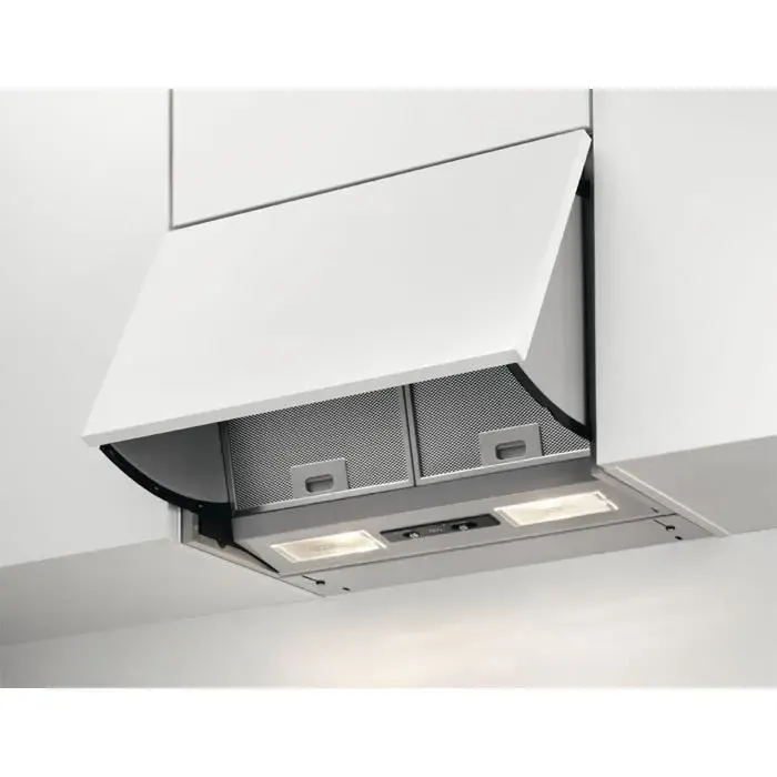 Hotte semi-intégrée - AEG - DEB2631S - 352 m³/h - Evacuation & recyclage - 67 dB