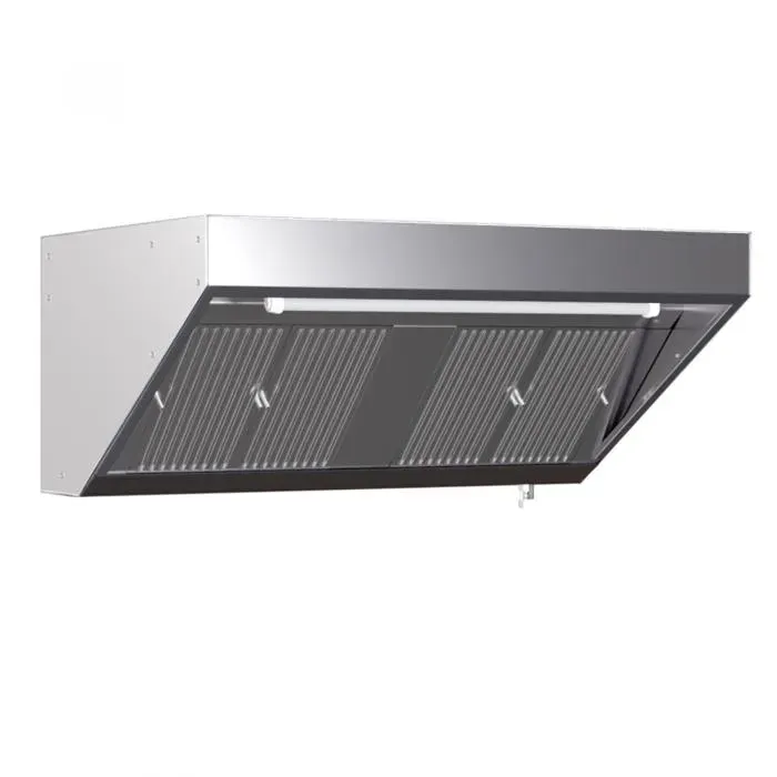Hotte Snack 700 avec LED et Sans Moteur - Dynasteel - l1200- L1- P700- h450- Inox