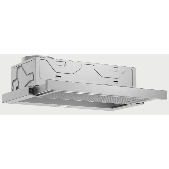 Hotte tiroir téléscopique BOSCH DFM064W52 - L 60 cm - Inox - Evacuation / Recyclage - 400 m³ air/h - 68 dB max - 3 vitesses