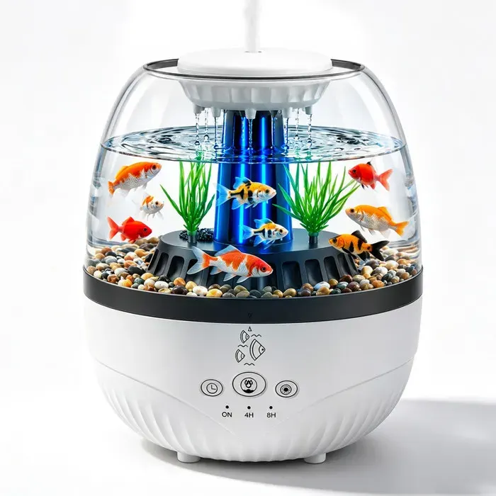 Humidificateur 3 en 1 en forme de gouttes de pluie350 mldiffuseur daromathérapie avec micro paysagesLED 7 couleurs2 minuterie