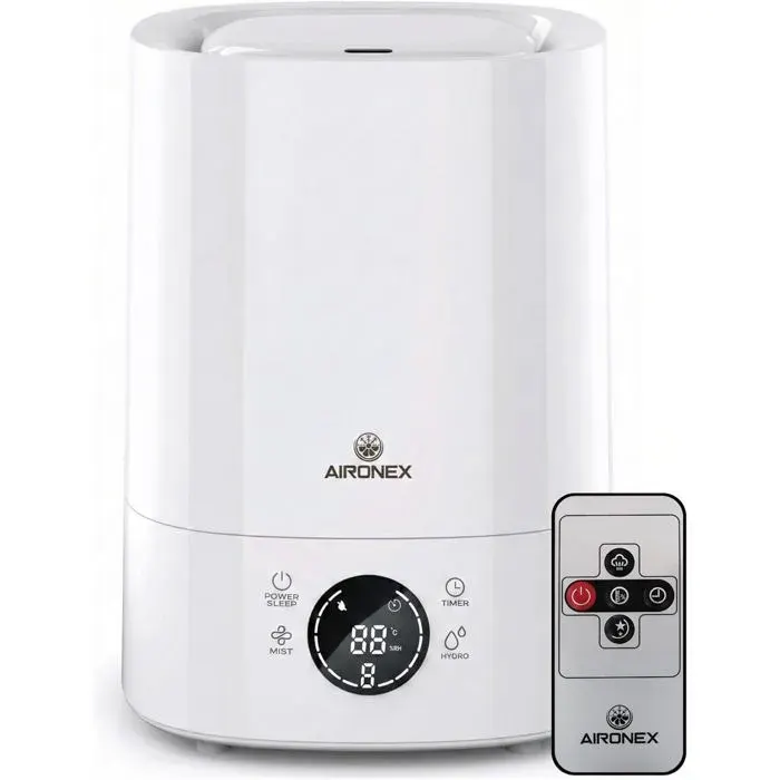 Humidificateur 6 Litres-Top Fill-Aroma-Humidificateur-Convient Pour SalonBureauChambre De BébéChambre À Coucher — coloris Blanche