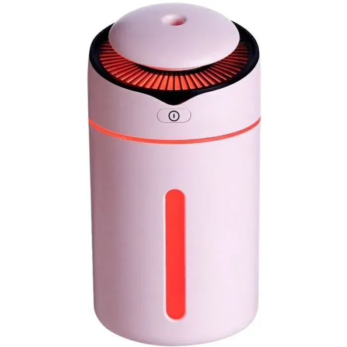 Humidificateur à ultrasons 300 ml LED 2 modes 7 couleurs arrêt automatique pour la maison le bureau et la voiture ros