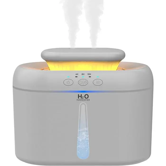 Humidificateur air Chambre 2LHumidificateur air 20 dB Silencieu Humidificateur pour Chambres Gris Cir gris BRULEUR DE PARFUM