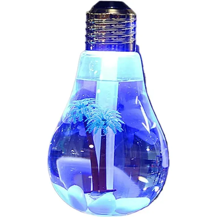 Humidificateur Chambre - 1 400ml USB Rechargeable - Design Ampoule - Purificateur Diffuseur Bureau Voiture Voyage Cuneary