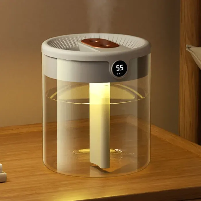 Humidificateur dair 2L – brumisateur ultra-silencieux remplissage par le haut – pour chambre bébé ou bureau – blanc 131 mm