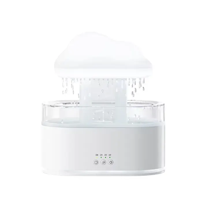 Humidificateur dair 500ml diffuseur dhuiles essentielles - TepidBee - nuages de pluie avec gouttes deau 3 minuteries 7 lumières