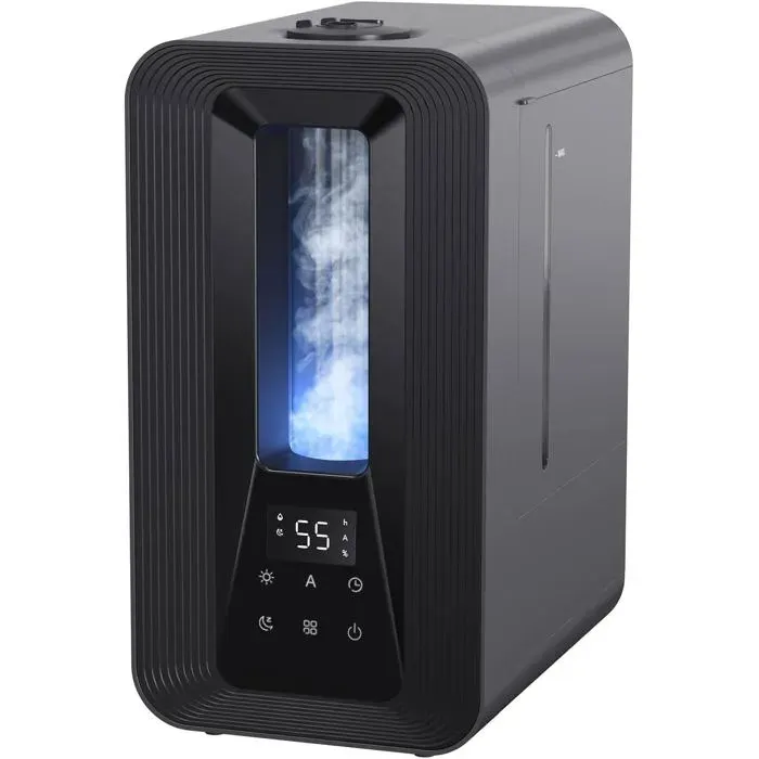 Humidificateur dair AROEVE 5L ultrasonique Top-Fill avec diffuseur darômes hygrostat et veilleuse