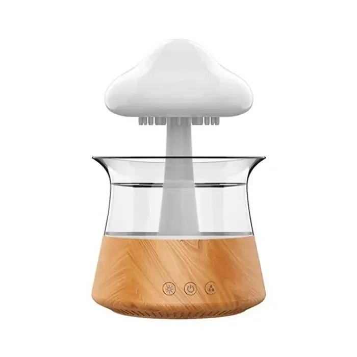 Humidificateur DAir Aux Champignons Nuage de Pluie Veilleuse Distributeur DOdeurs Relax Lampe DAromathéRapie Diffuseur de Sons