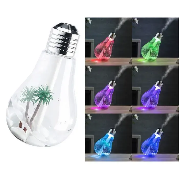 Humidificateur dair - CARLO MILANO - Ampoule - 500 ml - 35 ml/h - 8 couleurs LED RVB