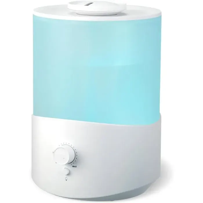 Humidificateur DAir Chambre 2.5L Top-Fill 28H Diffuseur D’Huiles Essentielles Arrêt Automatique 23 Db Silencieux 7 Color Light