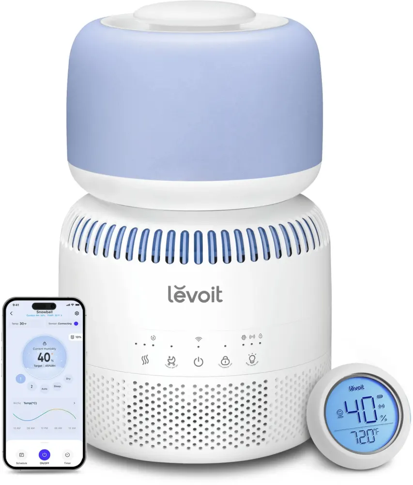 Humidificateur dair - Levoit - Baby - Capacité 38 L - Autonomie jusqu’à 30 h - Surface idéale 20 m²