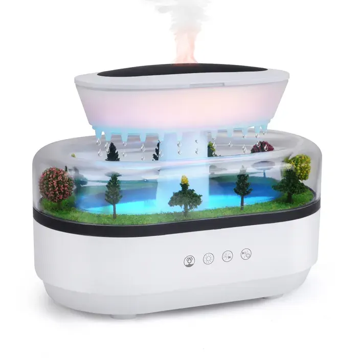 Humidificateur dair pluie humidificateur goutte deau pour chambre humidificateur goutte deau pour arbres avec 7 lumières