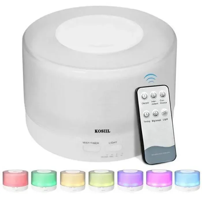 Humidificateur dair Ultrasonique 500ml 7 Couleur LED pour Chambre BureauSPA
