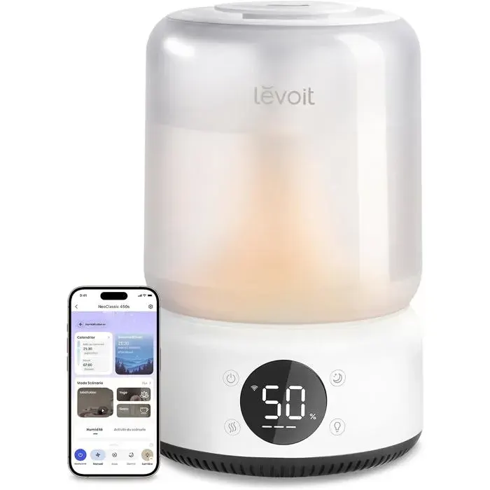 Humidificateur dair - UNDERSCORE - 42 L - Brume froide 270 mL/h - Autonomie 42 h - Silencieux 21 dB