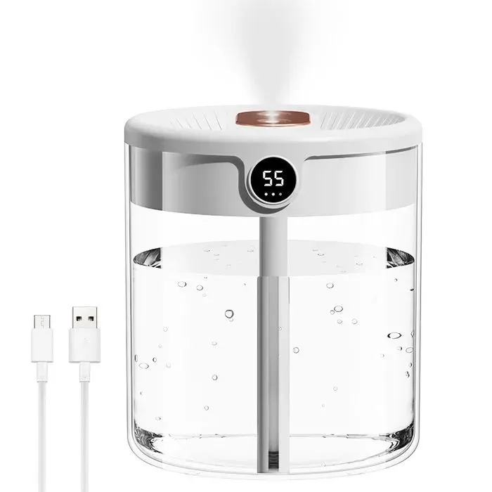 Humidificateur de Chambre 2L/20H Humidificateurs pour Chambre Simple Humidificateur dair Chambre automatique avec veilleuse