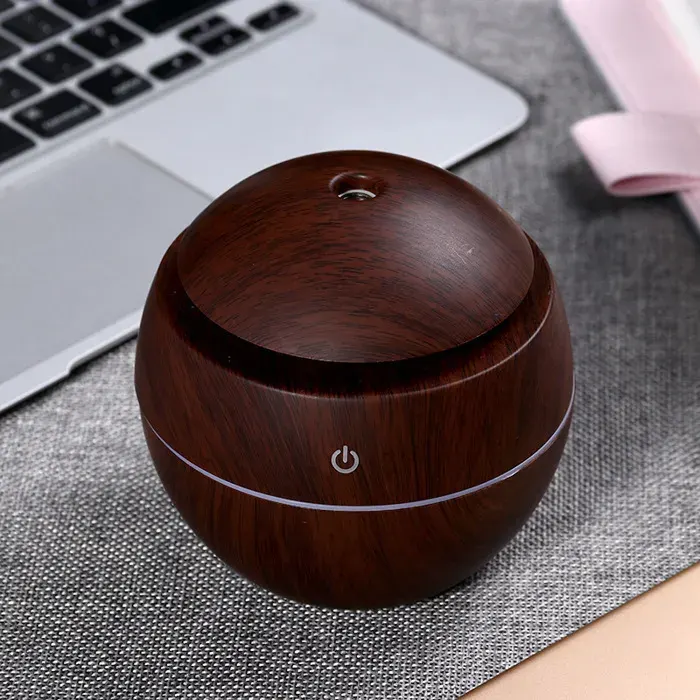 Humidificateur Grain de bois lampe colorée chambre basse dispositif dhydratation diffuseur