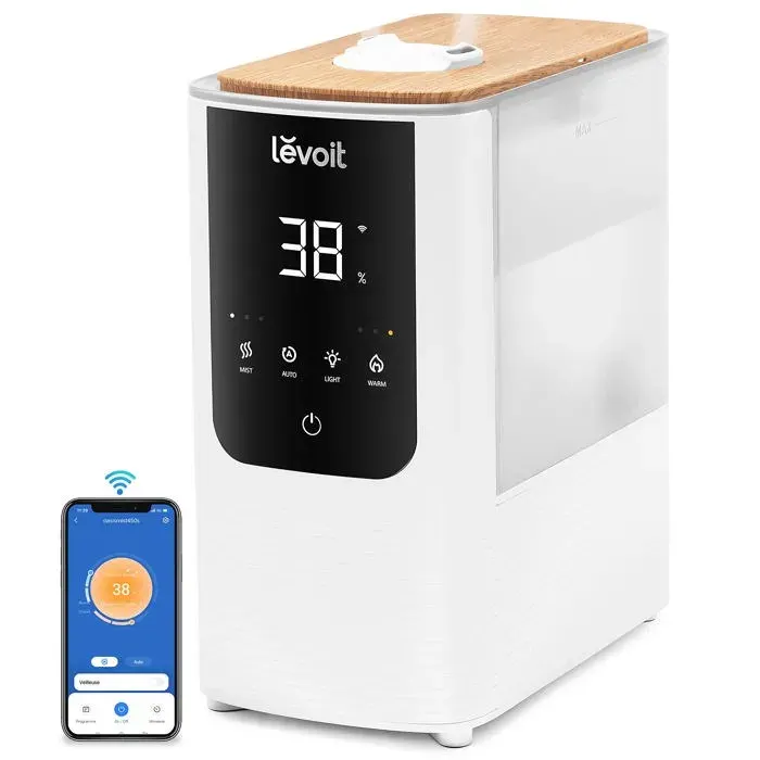Humidificateur - LEVOIT - LUH-O451S-WEU - 45L - Silencieux - Contrôle vocal