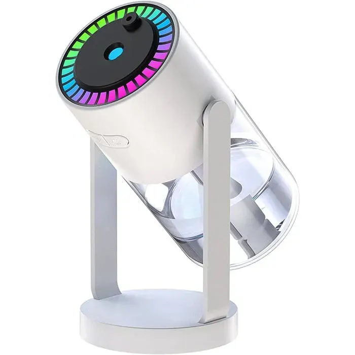 Humidificateur Mini Projecteur Ciel Étoilé USB Buse 360° Technologie Anti-Calcaire Silencieux Bureau Chambre Blanc