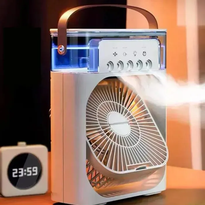 Humidificateur portable refroidisseur air - 1 Veilleuse LED ventilateur brume eau bureau maison - Noir Aucuneary