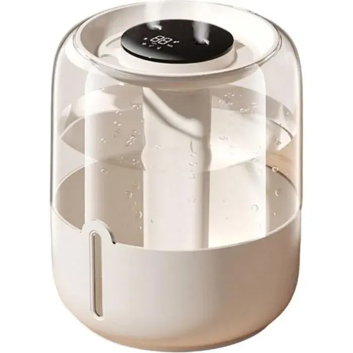 Humidificateur Silencieux 68 L - Réglable Veilleuse Numérique - Grand Volume Chambre Bébé Bureau
