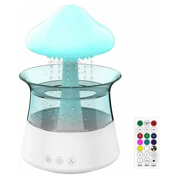 Humidificateur Ultrasonique - - Diffuseur Aromathérapie LED 7 Couleurs - Veilleuse Enfant - Télécommande - 300ml
