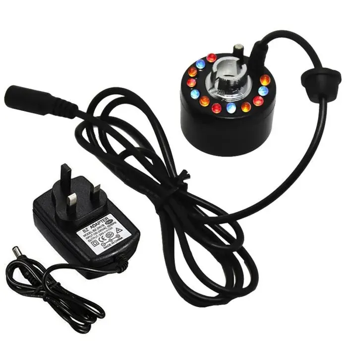 Humidificateur ultrasonique - Fontaine étang 24V 12 LED adaptateur Noël Halloween Dupcheliry