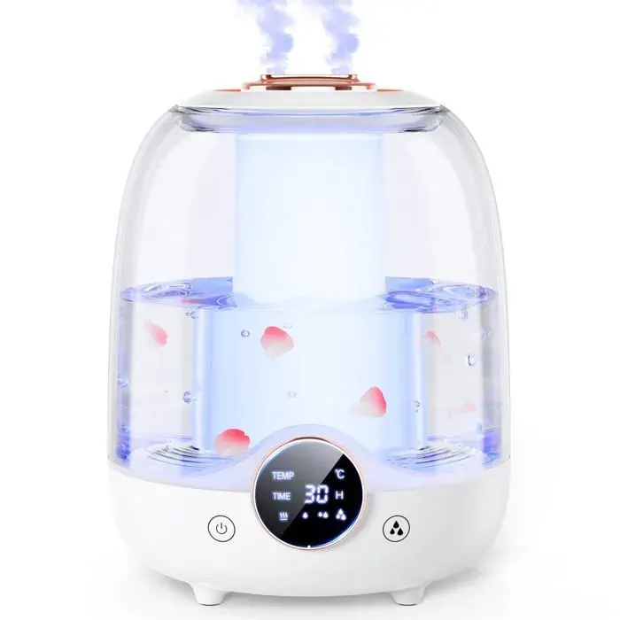 Humidificateurs 3 L pour chambre à coucher : autonomie de 30 h ultra silencieux (20 dB) doubles buses