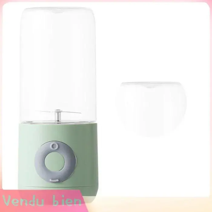 HURRISE Presse-agrumes portatif Presse-agrumes Portable à 6 lames mélangeur de fruits Rechargeable electromenager extracteur Vert