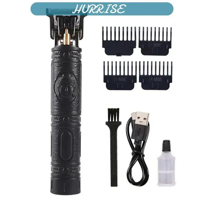 HURRISE Tondeuse à cheveux professionnelle sans fil pour homme kit de de cheveux cadeau pour bébé Tête de Bouddha noire