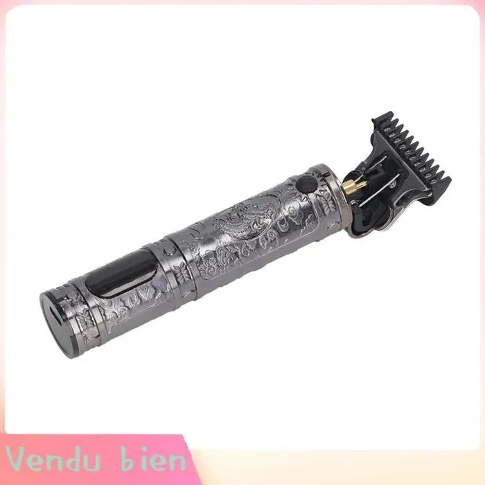 HURRISE Trimmer des cheveux Trimmer de cheveux Professionnel Portable Clipper à cheveux rechargeable Tête de Dragon LCD Argent