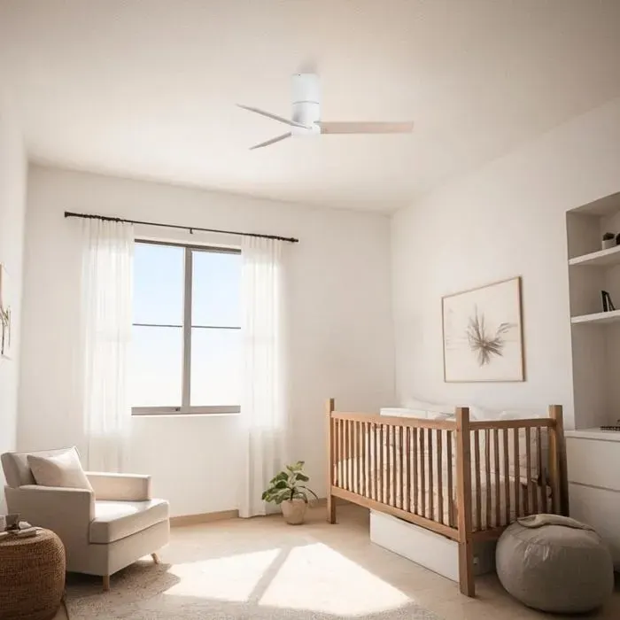 HYBRID MINI Ventilateur de Plafond Blanc/Pin Ø90 cm — coloris Blanche