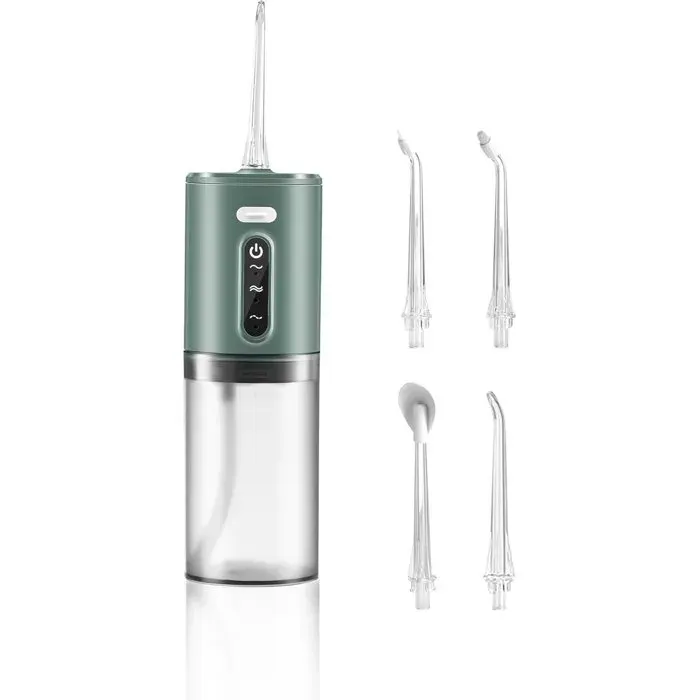 Hydropulseur buccal portable sans fil – Irrigateur buccal étanche IPX7 avec réservoir de 280 ml nettoyeur de dents électrique