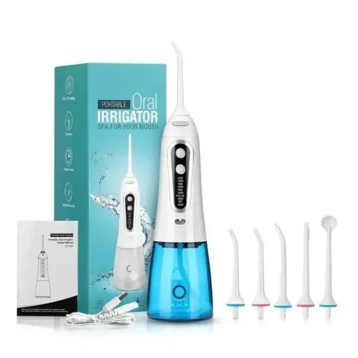 Hydropulseur - CHANGM - Portable 3 modes - Grand réservoir - Nettoyage profond - Bleu