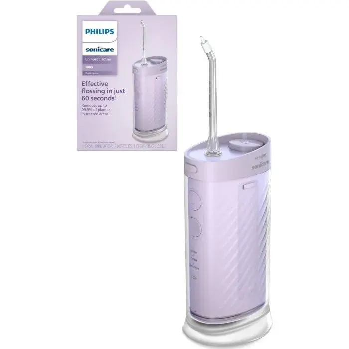 Hydropulseur - PHILIPS - Compact Flosser 1000 - Portable - 3 modes - Étanche IPX7