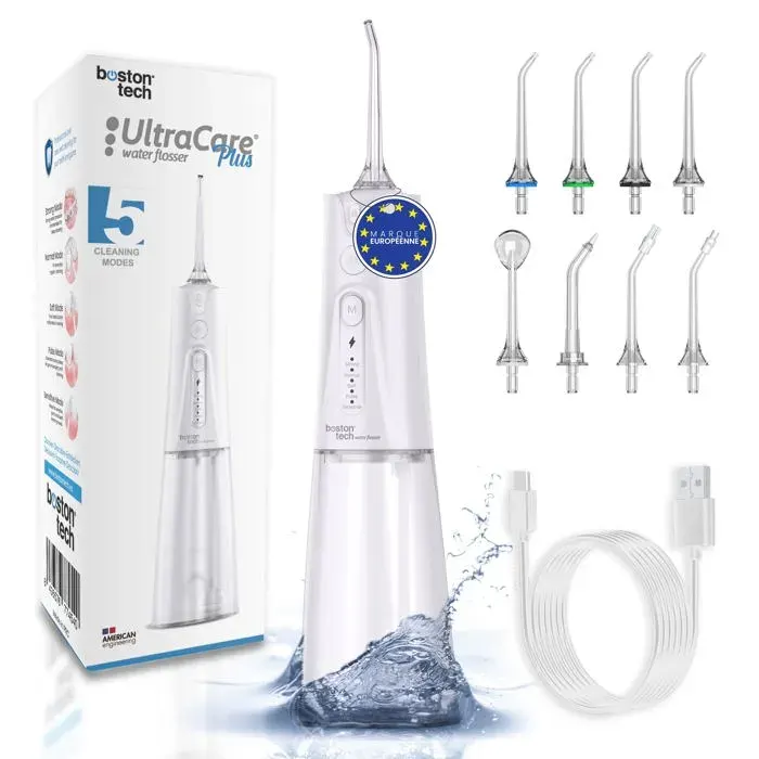 Hydropulseur portable - AQUAPIK - UltraCare Plus - 8 buses - 5 modes - Réservoir 300 ml