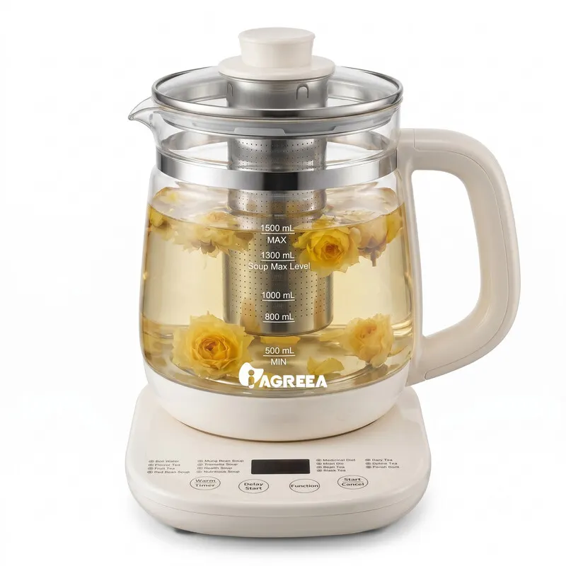 IAGREEA Bouilloire Électrique 1,5 L, Appareil à Infuser le Thé avec 14 Programmes, Commandes Tactiles et Maintien au Chaud pour Maison