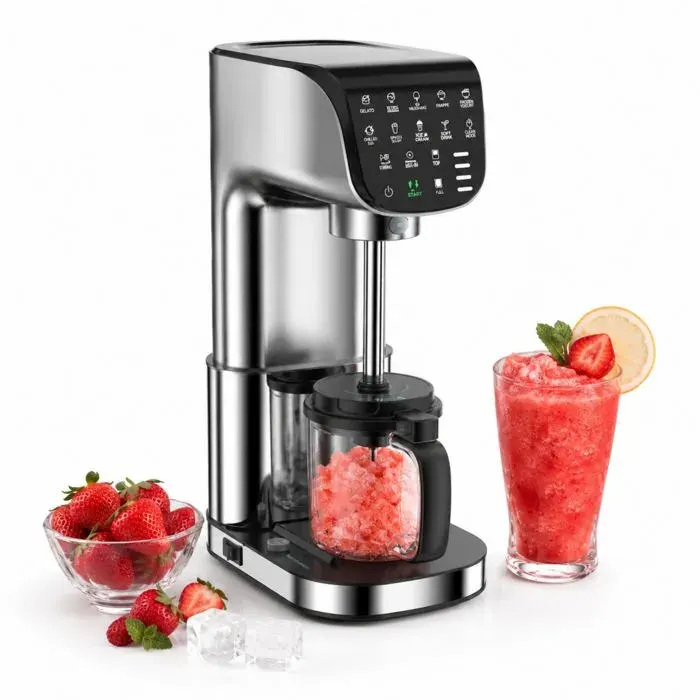 IcyTreat IC-1010 EU Sorbetière 12 en 1 - 500 W Capacité 568 ml - Argent