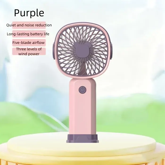 Il sagit dun ventilateur portable alimenté par USB doté de trois réglages de vitesse. Couleur : Rose.