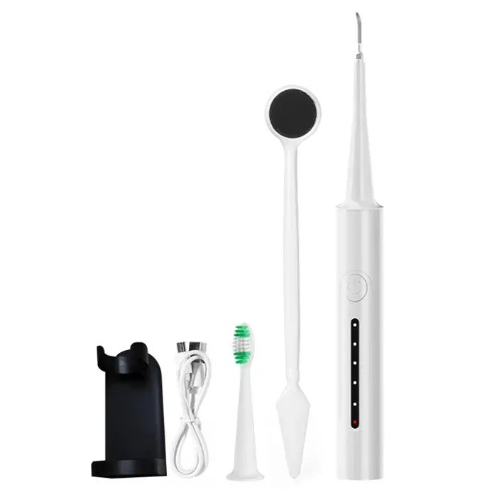 INF Ensemble de brosse à dents électrique avec support mural Blanc