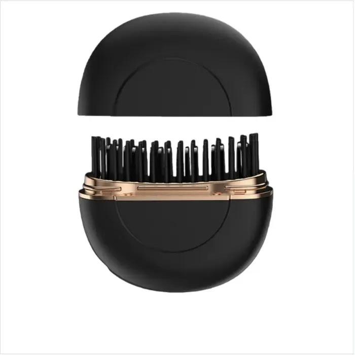 INF Mini Brosse Lissante Portable Sans Fil Rechargeable Température Réglable Voyage Cheveux Lisses