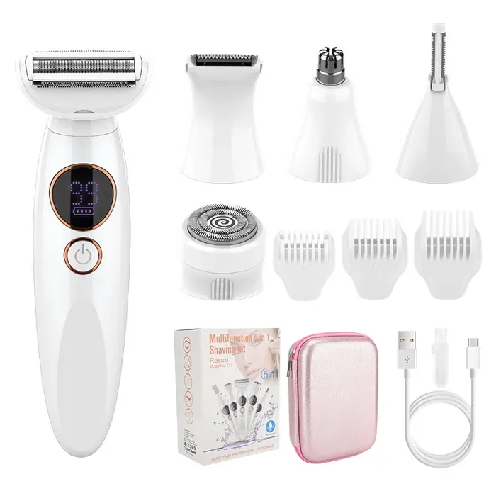 INF Rasoir électrique 5 en 1 pour femme blanc