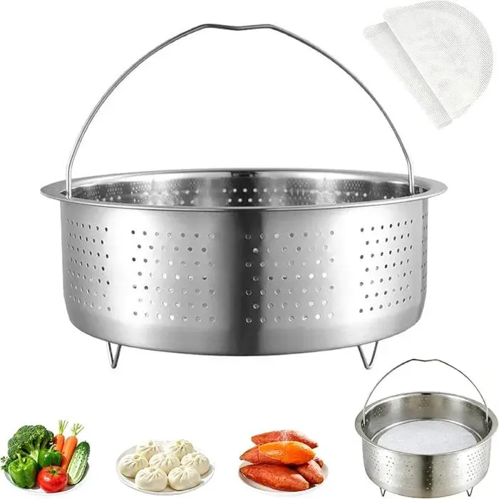 Insert de cuiseur vapeur en acier inoxydable 304 pour casseroles175 cmidéal comme passoire pour casseroles et