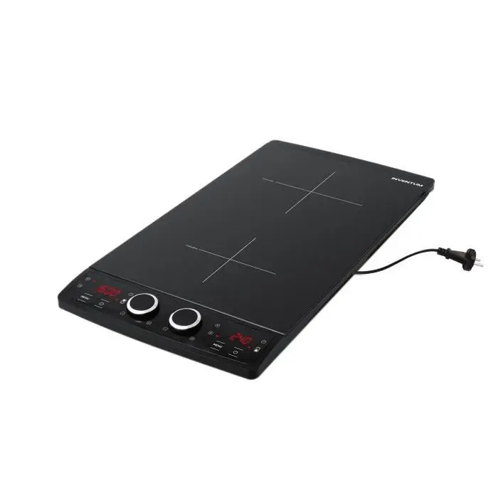Inventum VKI3010ZWA Dessus de table Plaque sans zone à induction Verre-céramique Noir 1300 W Rond
