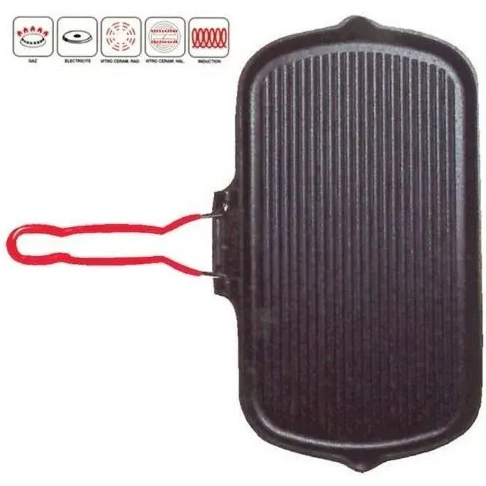 INVICTA Grill rectangulaire 37 x 22 cm en fonte