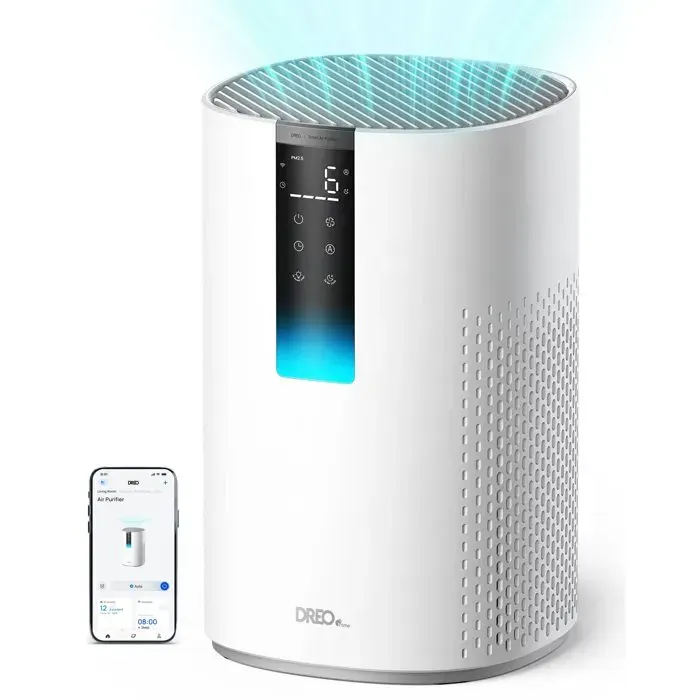 Ionisateur - DREO - Macro AP605S - Renouvellement de l’air jusqu’à 73 m²/h - Ultra-silencieux - Minuterie - Verouillage enfant